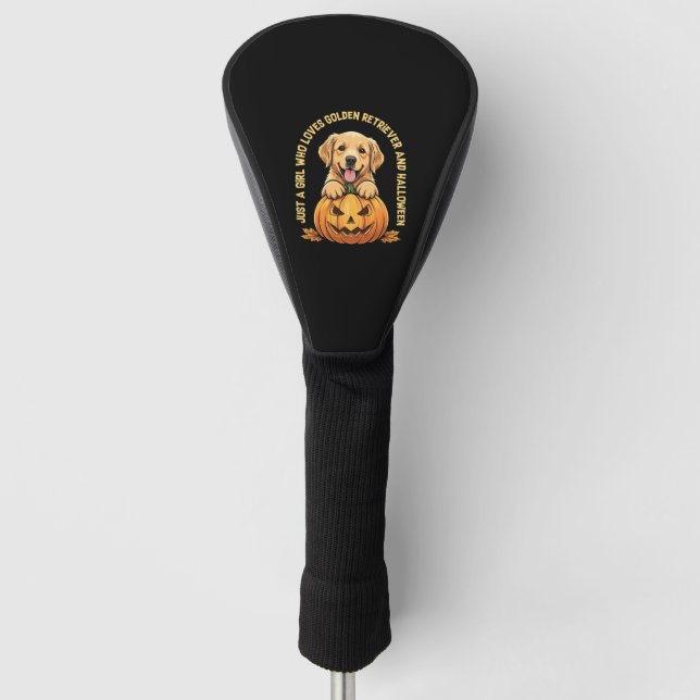 Just a Girl Who Lieben Golden Retrievers Golf Headcover (Vorderseite)