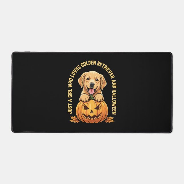 Just a Girl Who Lieben Golden Retrievers Schreibtischunterlage (Vorderseite)