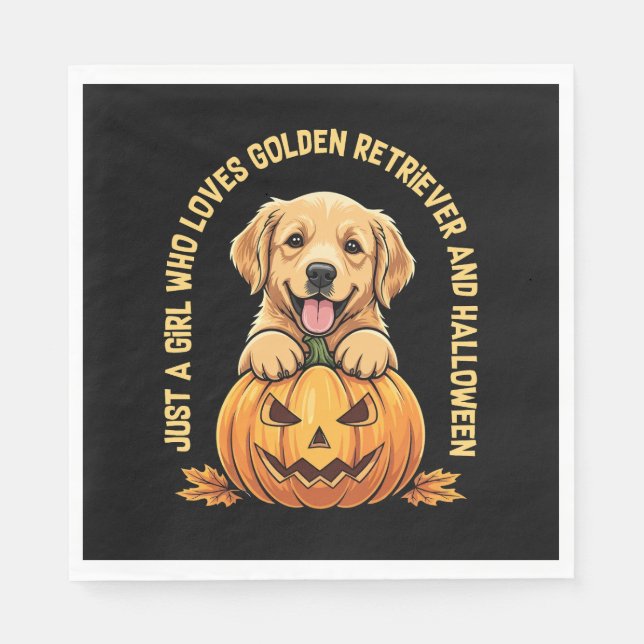 Just a Girl Who Lieben Golden Retrievers Serviette (Vorderseite)