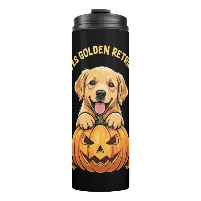 Just a Girl Who Lieben Golden Retrievers Thermosbecher (Vorderseite)