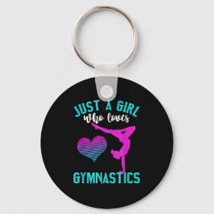 Just A Girl Who Lieben Gymnastik Funny Gymnast Quo Schlüsselanhänger