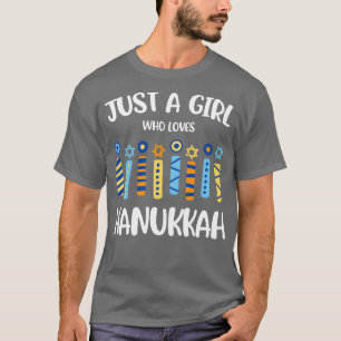 Just a Girl Who Lieben Hanukkah jüdische Chanukah T-Shirt