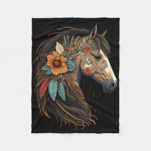 Just A Girl Who Lieben Horses Co. Reitpferd Fleecedecke
