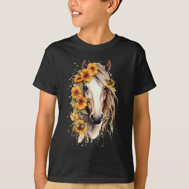 Just a Girl Who Lieben Horses Co. T-Shirt (Vorderseite)