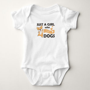 Just A Girl Who Lieben Hunde Corgis Herz Corgi Lie Baby Strampler