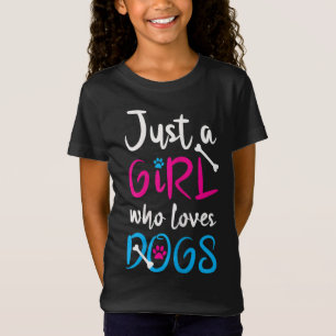 Just A Girl Who Lieben Hunde - Funny Niedlicher Hu T-Shirt