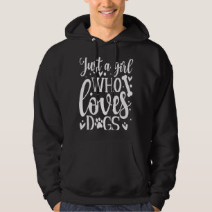 Just a Girl Who Lieben Hunde Spaß Welpen Hund 2 Hoodie