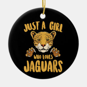 Just a Girl Who Lieben Jaguars Funny Jaguar Women  Keramik Ornament