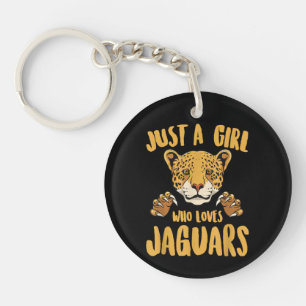 Just a Girl Who Lieben Jaguars Funny Jaguar Women  Schlüsselanhänger