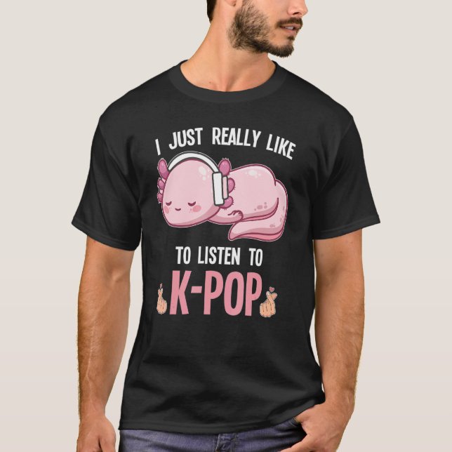 Just A Girl Who Lieben K Pop Südkorea K Pop T-Shirt (Vorderseite)