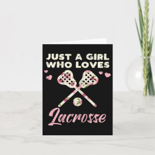 Just a Girl Who Lieben Lacrosse Lax Player Goalie  Karte