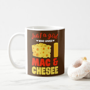 Just A Girl Who Lieben Mac Cheese Funny Macaroni Kaffeetasse