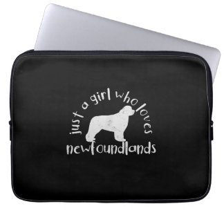 Just A Girl Who Lieben Neufundland Hundsprodukt Laptopschutzhülle