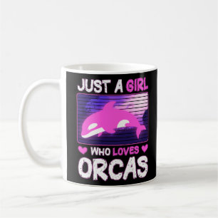 Just A Girl Who Lieben Orcas - Niedlich & Fun Orca Kaffeetasse