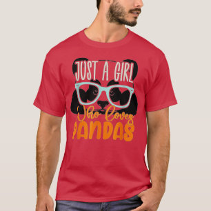 Just A Girl Who Lieben Pandas Niedlich Panda (18) T-Shirt