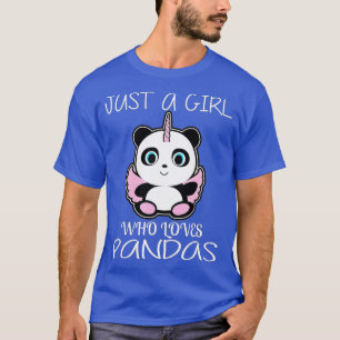 Just A Girl Who Lieben Pandas Niedlich Panda (8) T-Shirt