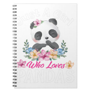 Just A Girl Who Lieben Pandas Niedlich Panda T - S Notizblock