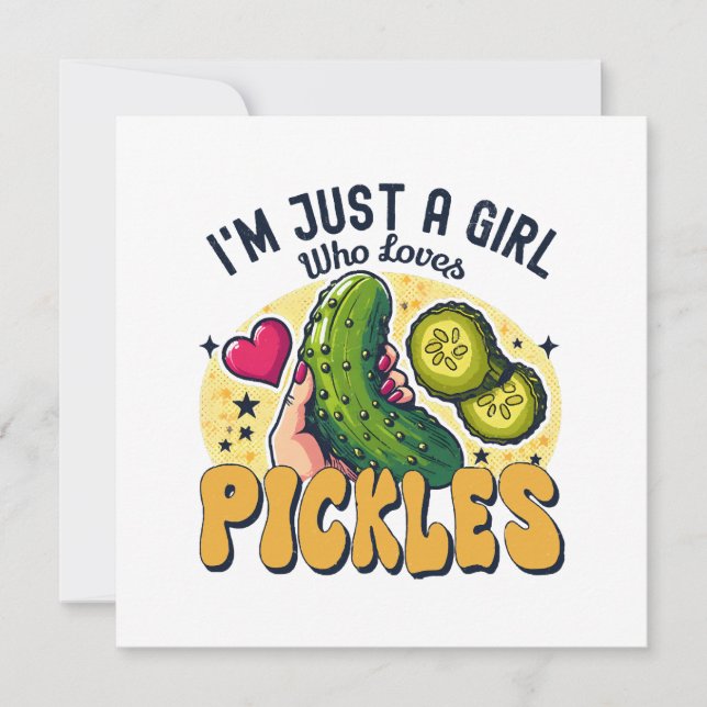 Just a Girl Who Lieben Pickles - Funny Vegan (Vorderseite)