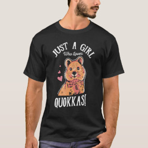 Just A Girl Who Lieben Quokkas Aussie Wildlife Ani T-Shirt