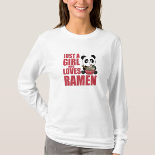 Just A Girl Who Lieben Ramen Panda Kawaii T-Shirt