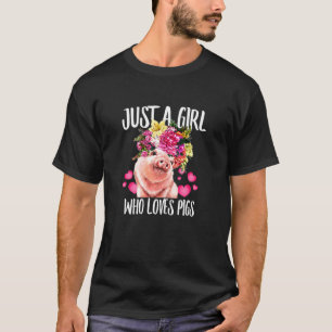 Just a Girl Who Lieben Schweine Vater-Dy Mama Jung T-Shirt