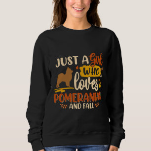 Just a Girl Who Lieben Spitz Best Dog Lover Sweatshirt