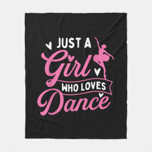 Just A Girl Who Lieben tanzen - Tänzerin Lover Fleecedecke