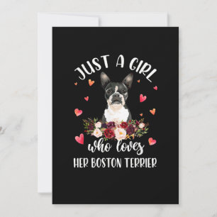 Just A Girl Who Love Her Boston Terrier Dog Lover Ankündigung
