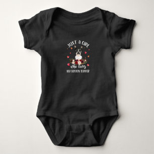 Just A Girl Who Love Her Boston Terrier Dog Lover Baby Strampler