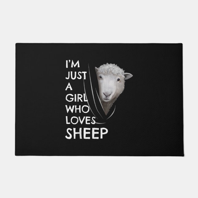 Just A Girl Who Love Sheep | Sheep Fans gift Fußmatte (Vorderseite)