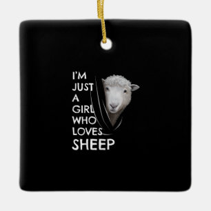 Just A Girl Who Love Sheep Sheep Fans gift Keramikornament