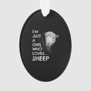 Just A Girl Who Love Sheep   Sheep Fans gift Ornament