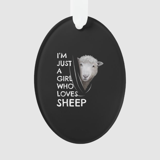 Just A Girl Who Love Sheep | Sheep Fans gift Ornament (Vorderseite)