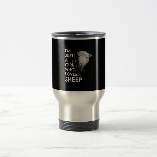 Just A Girl Who Love Sheep | Sheep Fans gift Reisebecher (Mittel)