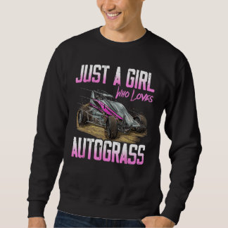 Just A Girl Who Loves Autograss Retro 1 Sweatshirt