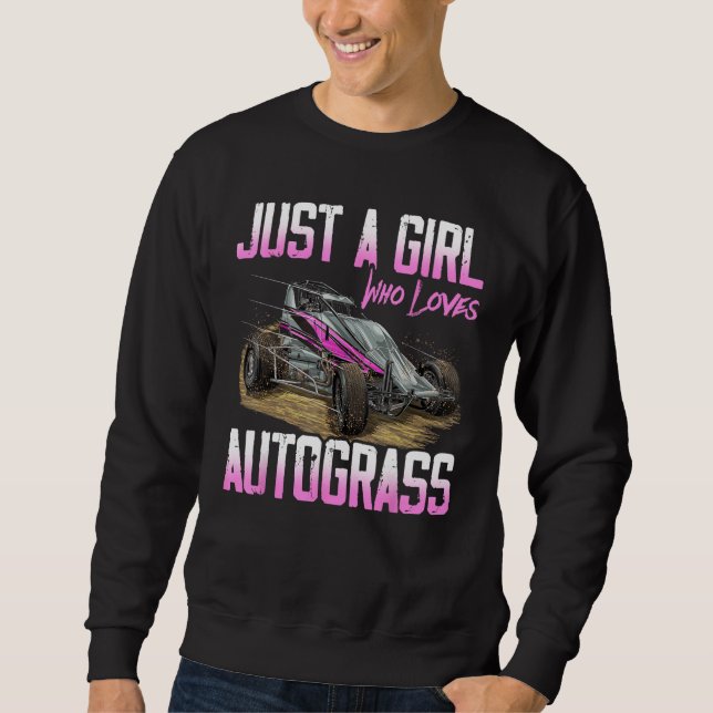 Just A Girl Who Loves Autograss Retro 1 Sweatshirt (Vorderseite)