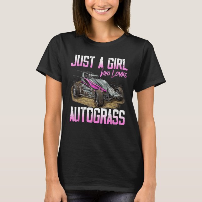 Just A Girl Who Loves Autograss Retro 1 T-Shirt (Vorderseite)