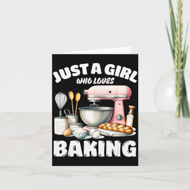 Just A Girl Who Loves Baking, Baking Lover  Karte (Vorderseite)