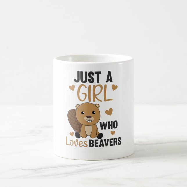 Just A Girl Who Loves Beavers - Cute Beaver Kaffeetasse (Mittel)