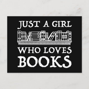 Just A Girl Who Loves Books Postkarte