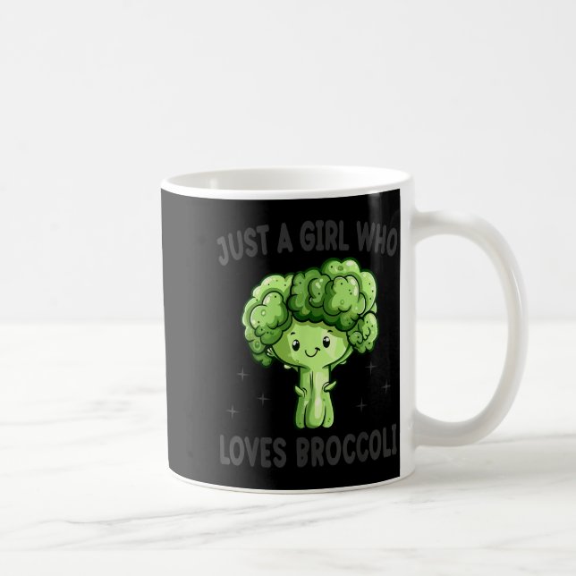 Just A Girl Who Loves Broccoli Funny Broccoli Love Kaffeetasse (Rechts)