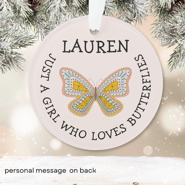 Just a girl who loves butterflies  ornament (Von Creator hochgeladen)