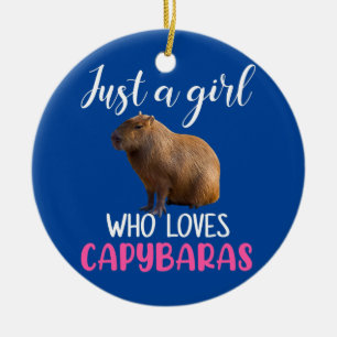 Just a girl who loves capybara capybara keramik ornament