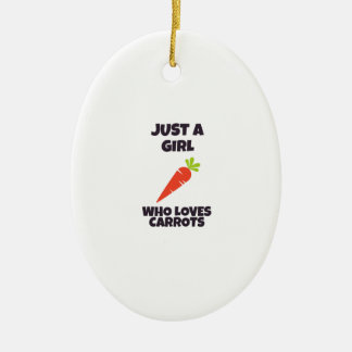 Just a girl who loves carrots keramik ornament