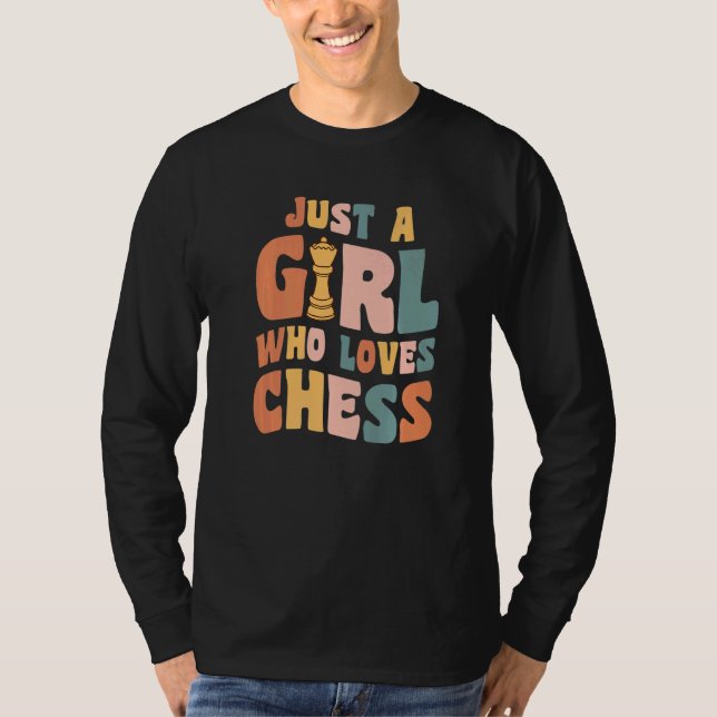 Just A Girl Who Loves Chess Apparel for Chess Play T-Shirt (Vorderseite)