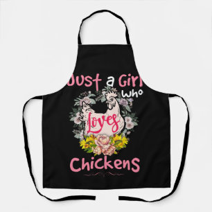 Just A Girl Who Loves Chickens Hen Love Cute Gift Schürze