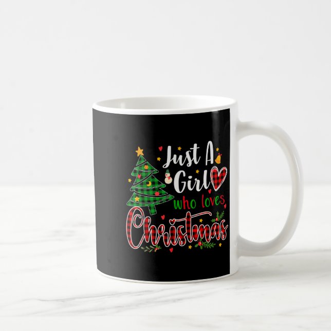 Just A Girl Who Loves Christmas Funny Xmas Pajama  Kaffeetasse (Rechts)