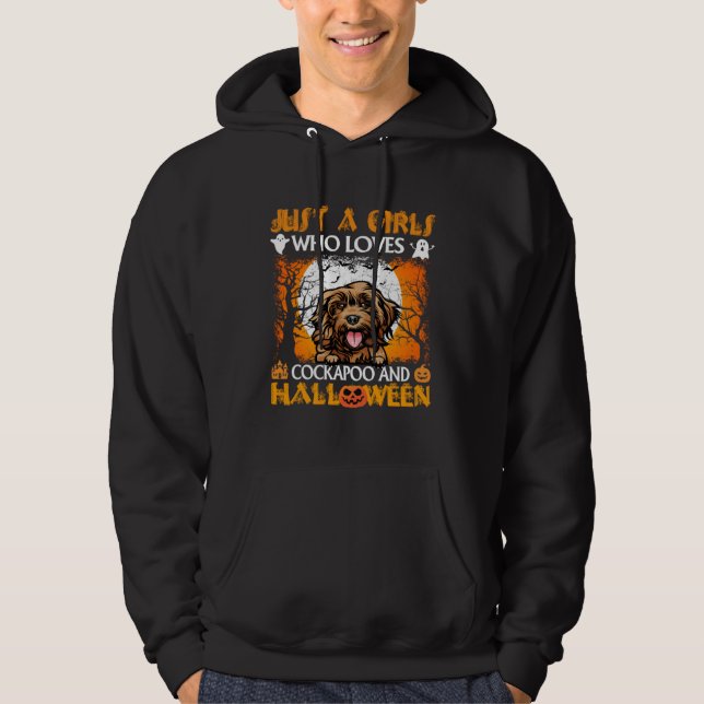 Just A Girl Who Loves Cockapoo And Halloween Hoodie (Vorderseite)
