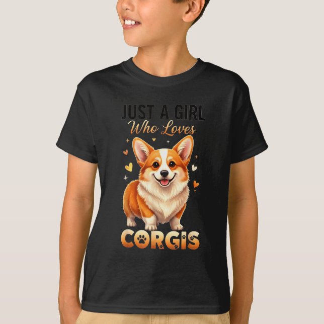 Just A Girl Who Loves Corgis  T-Shirt (Vorderseite)