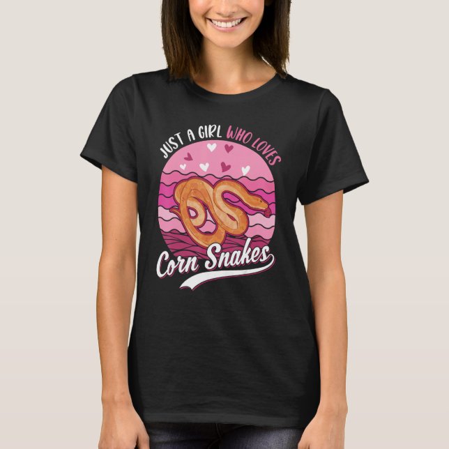 Just a girl who loves Corn Snakes Girl T-Shirt (Vorderseite)